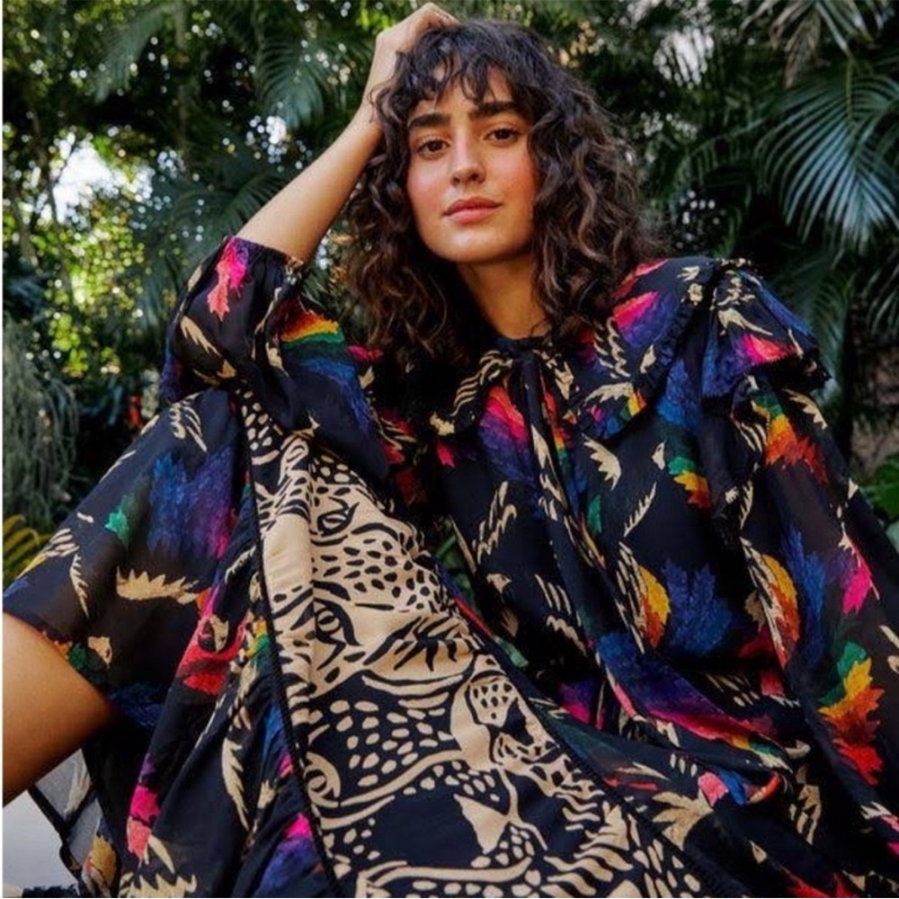 FARM Rio
Women's Black Macaws Flight Maxi Dres